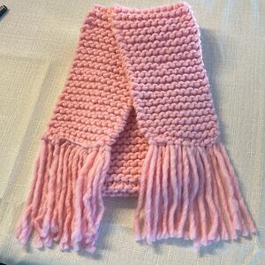 Handmade Cozy Pink Knit Scarf